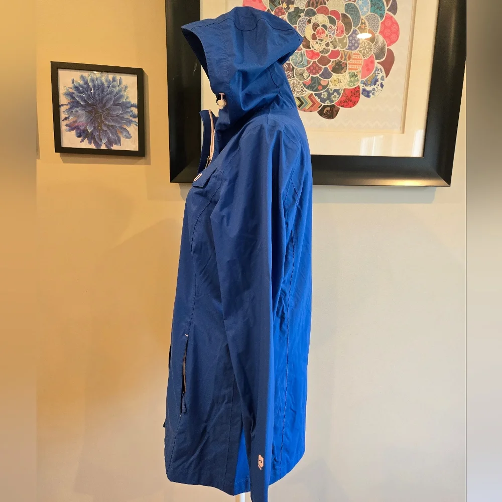Orage Small Women's Blue Hooded Rain weatherproof Jacket - Picture 2 of 13